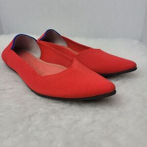 Rothy's The Point Retired Red Flame Slip On Flats Women's Size 8.5
